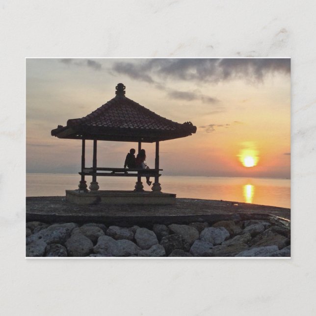 Carte Postale Lever de soleil de Beautidul à Bali (Devant)