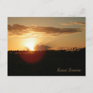 Carte Postale Lever de soleil de Hawaïen de Kauai