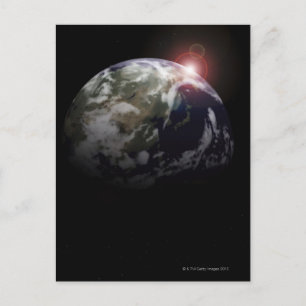 Carte Postale Lever de soleil depuis l'espace