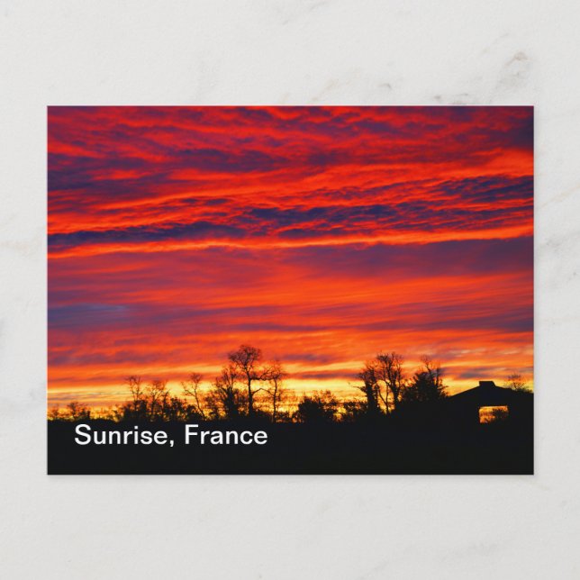 Carte Postale Lever de soleil en France (Devant)