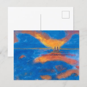 Carte Postale Lever de soleil en mer Emil Nolde