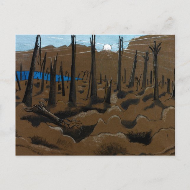 Carte Postale Lever de soleil, Inverness Copse par Paul Nash (19 (Devant)