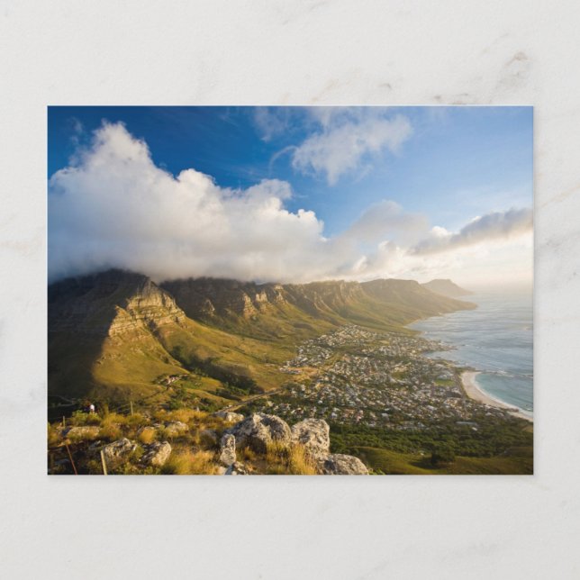 Carte Postale Lever de soleil sur Camps Bay et Table Mountain (Devant)
