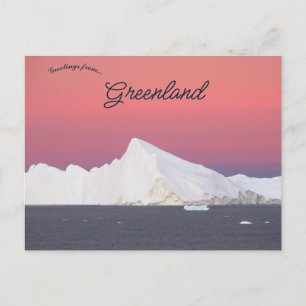 Carte Postale Lever de soleil sur Ilulissat Icefjord dans la bai