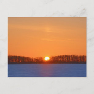 Carte Postale Lever de soleil sur la prairie Manitoba, Canada