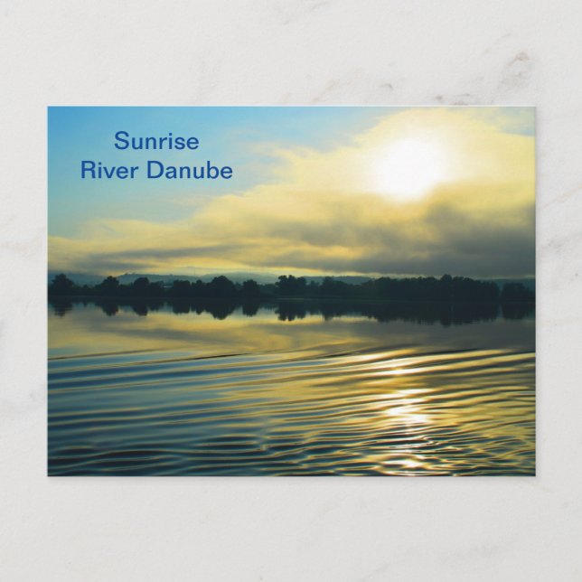 Carte Postale Lever de soleil sur le Danube (Devant)