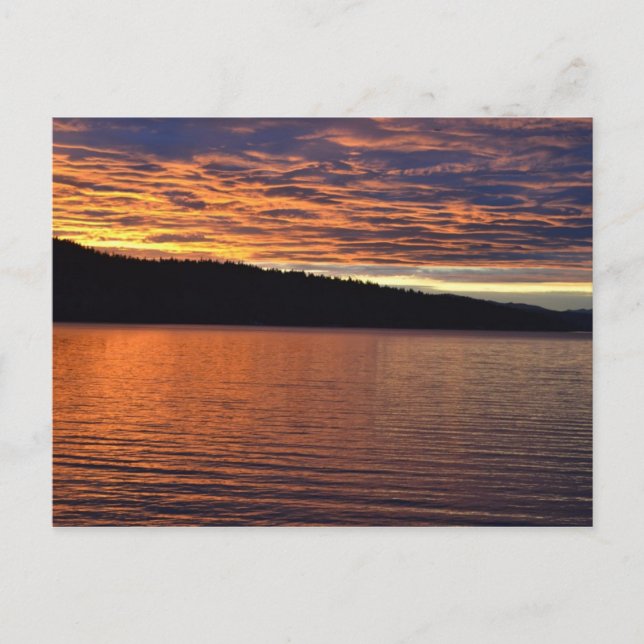Carte Postale Lever de soleil sur le lac Washington (Devant)