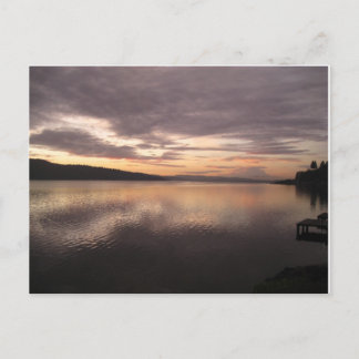 Carte Postale Lever de soleil sur le lac Washington / Mt Rainier