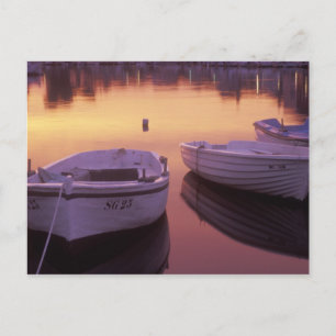 Carte Postale Lever de soleil sur le port de Stari Grad avec des