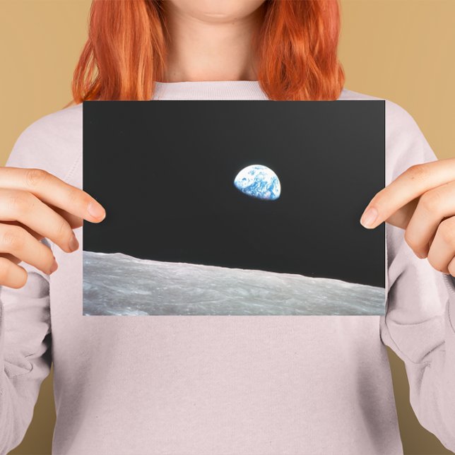 Carte Postale Lever de Terre (Earthrise Space Photo Postcard)