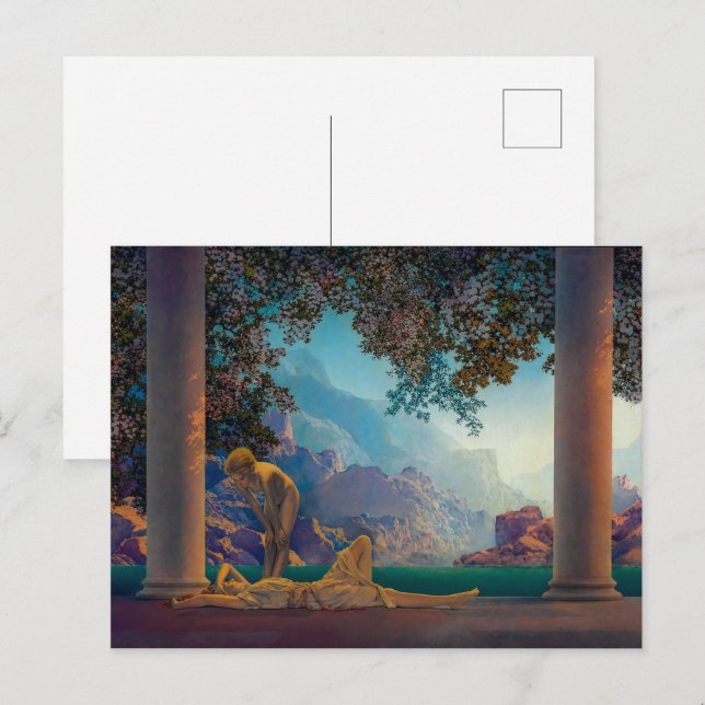 Carte Postale Lever du jour | Maxfield Parrish | (Devant / Derrière)