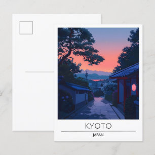 Carte Postale Lever du soleil à Kyoto Japon Voyage
