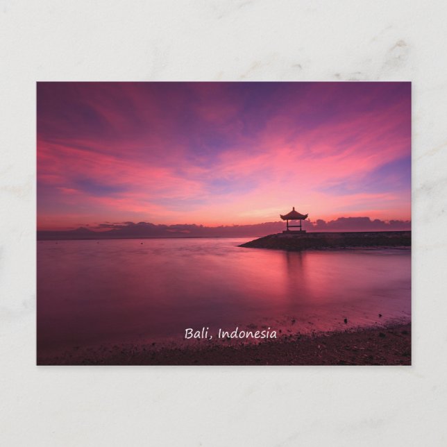 Carte Postale Lever du soleil, Bali, Indonésie (Devant)