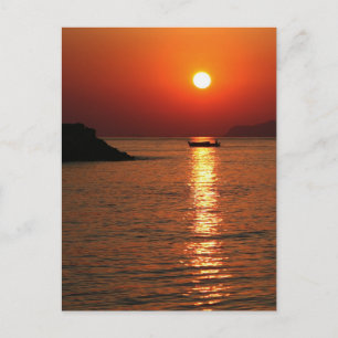 Carte Postale Lever du soleil d'Agios Nikolaos, Crète