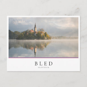 Carte Postale Lever du soleil du lac Foggy Bled en Slovénie