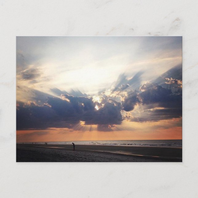 Carte Postale Lever du soleil sur Folly Beach (Devant)