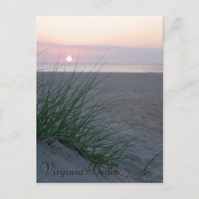 Carte Postale Lever du soleil sur la plage (Devant)