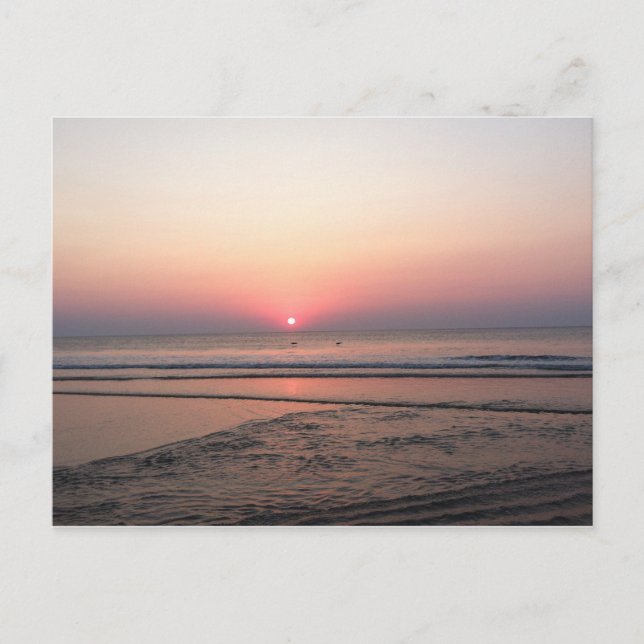 Carte Postale Lever du soleil sur la plage (Devant)