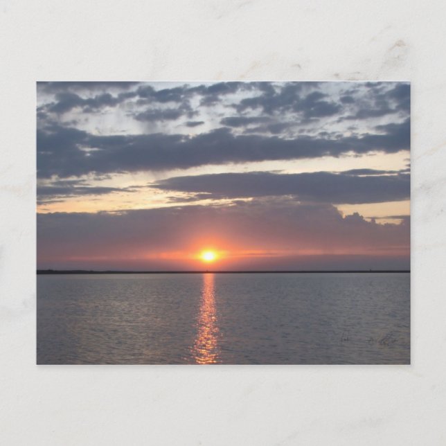 Carte Postale Lever du soleil sur le lac (Devant)