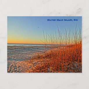 Carte Postale Lever Du Soleil Sur Le Surf ! Hilton Head Island, 