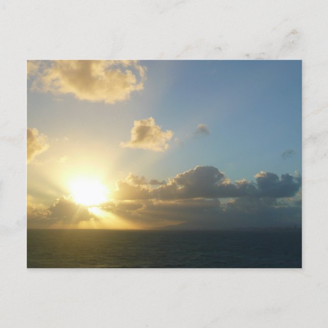 Carte Postale Lever du soleil sur San Juan II Porto Rico (Devant)