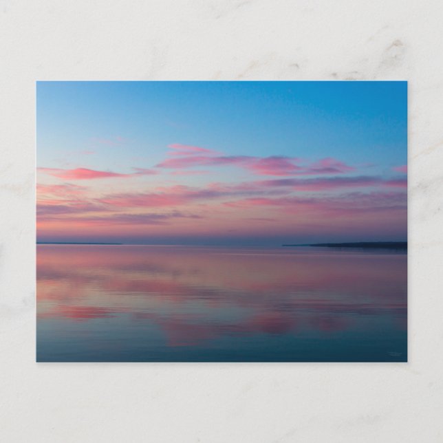 Carte Postale Lever rose du lac Huron (Devant)