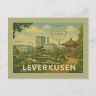 Carte Postale Leverkusen Allemagne Ville Art