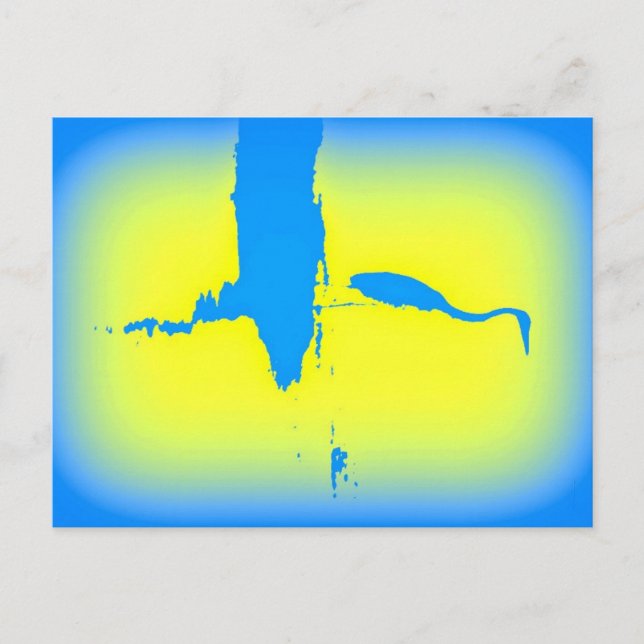 Carte Postale levers bleu (Devant)