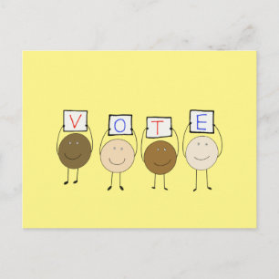 Carte Postale Levez-vous et votez