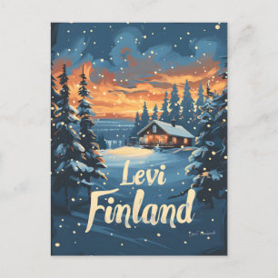 Carte Postale Levi Finlande Art Vintage