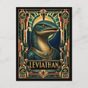 Carte Postale Léviathan, mythique Art déco