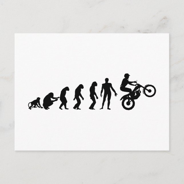 Carte Postale L'Evolution de Enduro Bike (Devant)