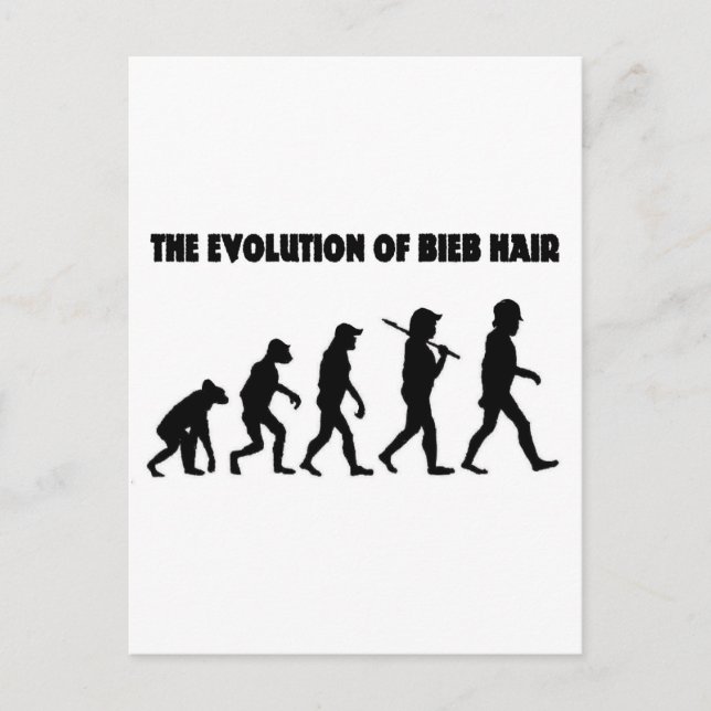 Carte Postale L'évolution des cheveux (Devant)