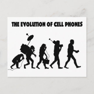 Carte Postale L'évolution des téléphones cellulaires