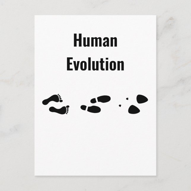 Carte Postale L'évolution humaine pieds nus pour guérir (Devant)