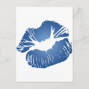 Carte Postale Lèvres bleues