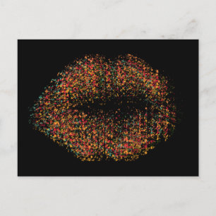 Carte Postale Lèvres d'art Abstrait moderne #10