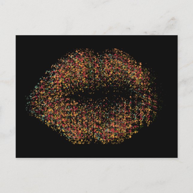 Carte Postale Lèvres d'art Abstrait moderne #10 (Devant)