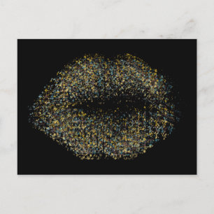Carte Postale Lèvres d'art Abstrait moderne #16