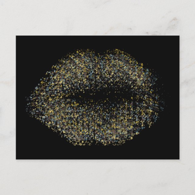 Carte Postale Lèvres d'art Abstrait moderne #16 (Devant)