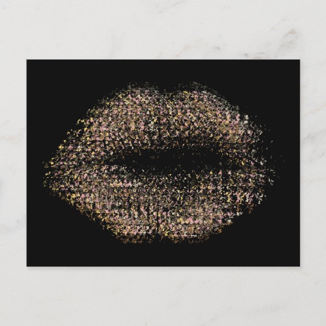 Carte Postale Lèvres d'art Abstrait modernes #18 (Devant)