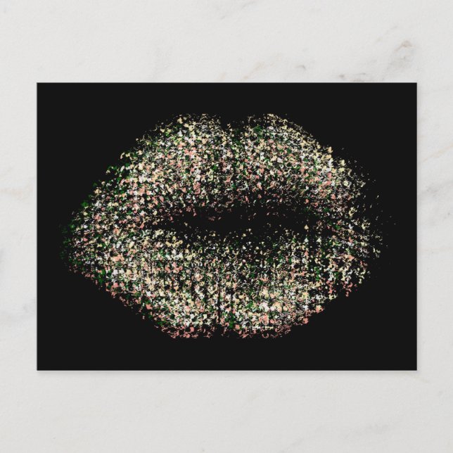 Carte Postale Lèvres d'art Abstrait modernes #9 (Devant)