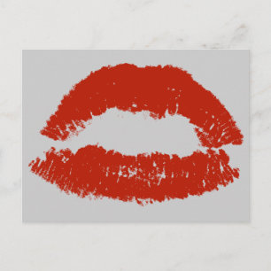 Carte Postale Lèvres Pop Art Rouges