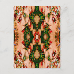 Carte Postale Lèvres rouges Mandala