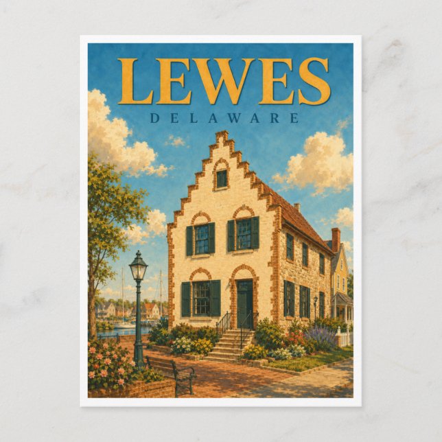 Carte Postale Lewes Delaware Zwaanendael Musée GeoSaga (Devant)