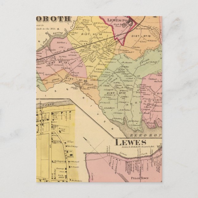 Carte Postale Lewes et Rehoboth (Devant)