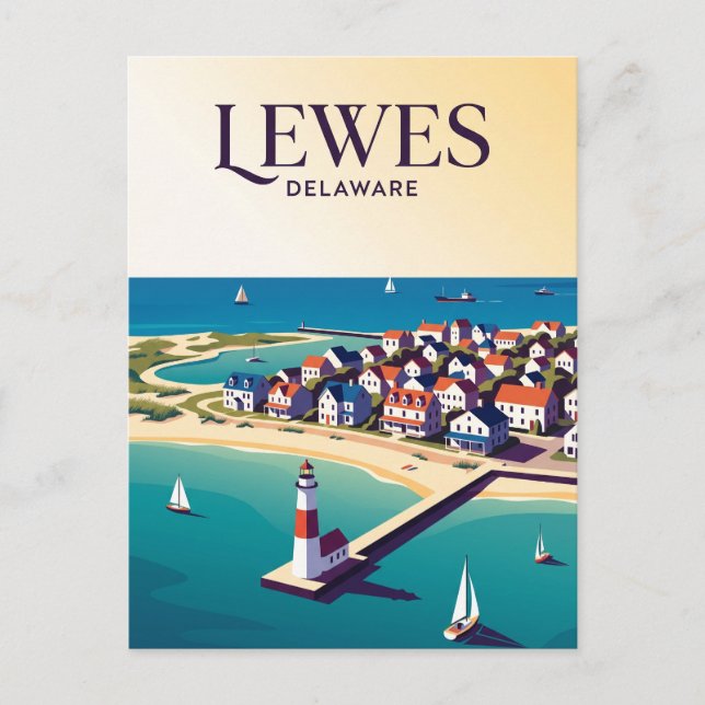 Carte Postale Lewes États-Unis (Devant)