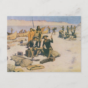 Carte Postale Lewis et Clark à la rivière Columbia