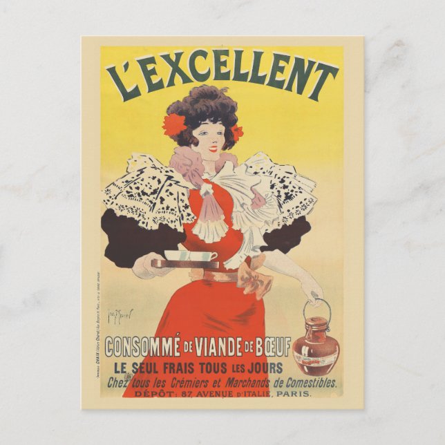 Carte Postale L'Excellent France Vintage 1895 Poster (Devant)