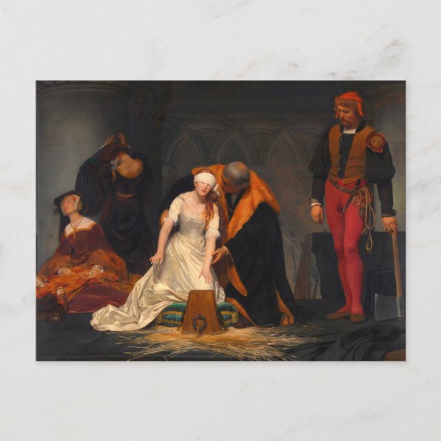 Carte Postale L'Exécution de Lady Jane Grey Paul Delaroche 1833 (Devant)